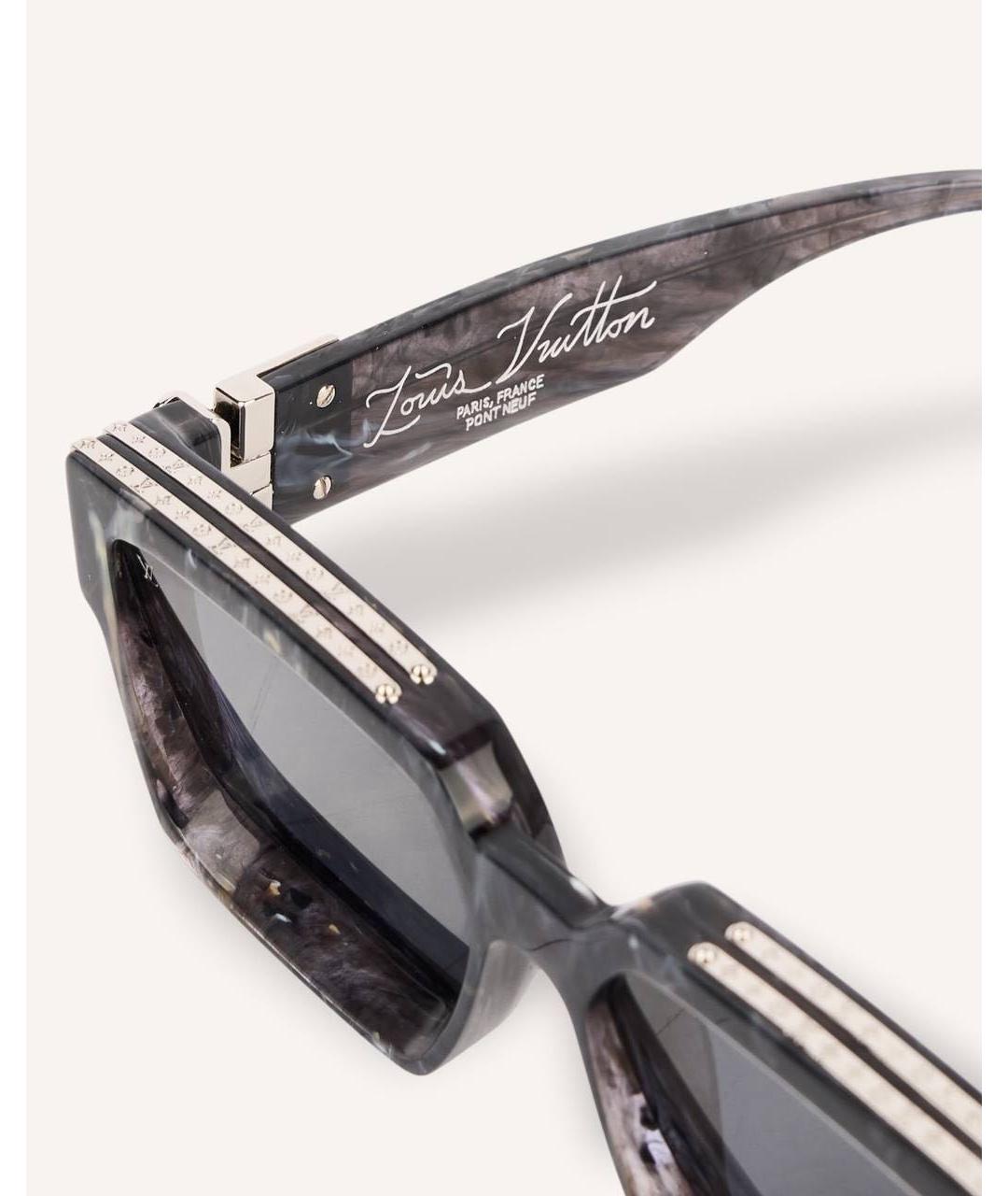 LOUIS VUITTON Серые пластиковые солнцезащитные очки, фото 4