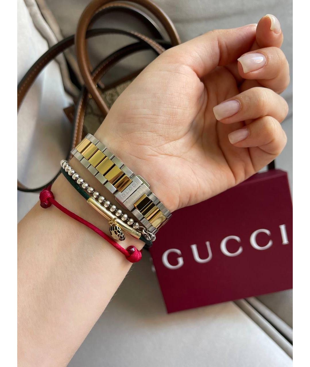 GUCCI Серебряные металлические часы, фото 5