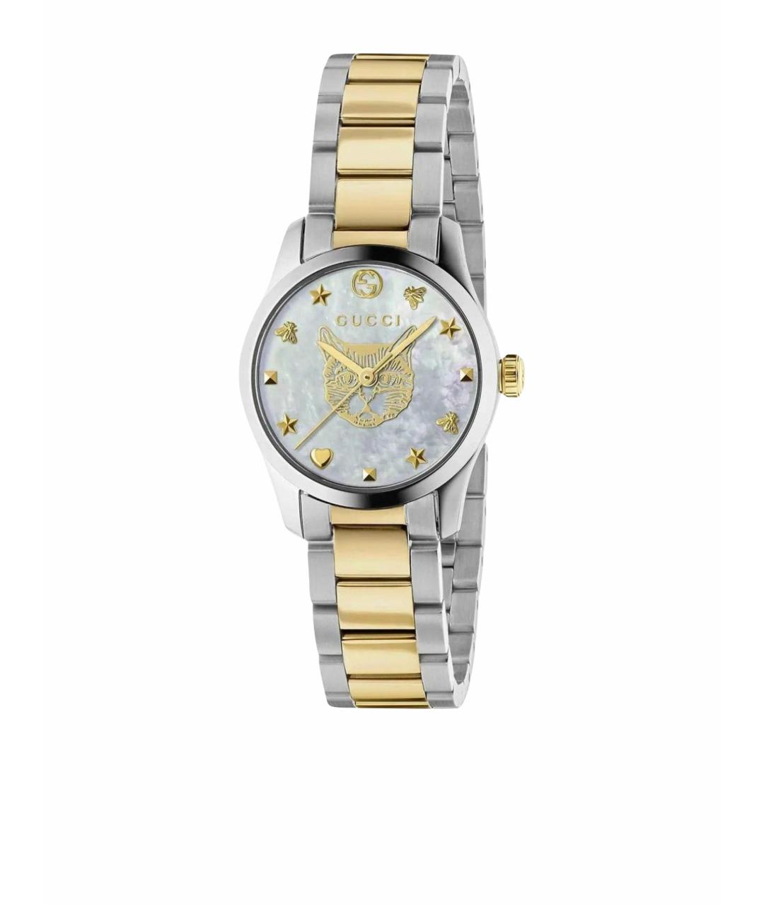 GUCCI Серебряные металлические часы, фото 1