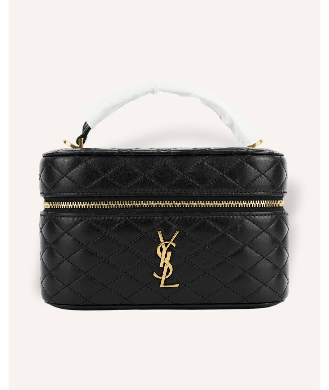 SAINT LAURENT Черная кожаная сумка через плечо, фото 9