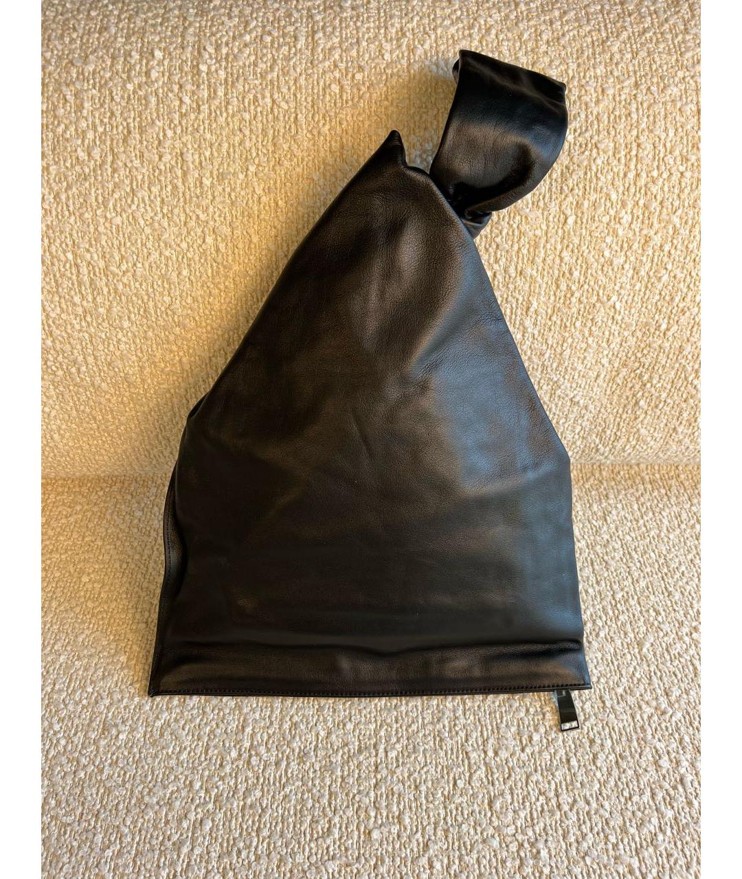 BOTTEGA VENETA Черная кожаная сумка с короткими ручками, фото 3