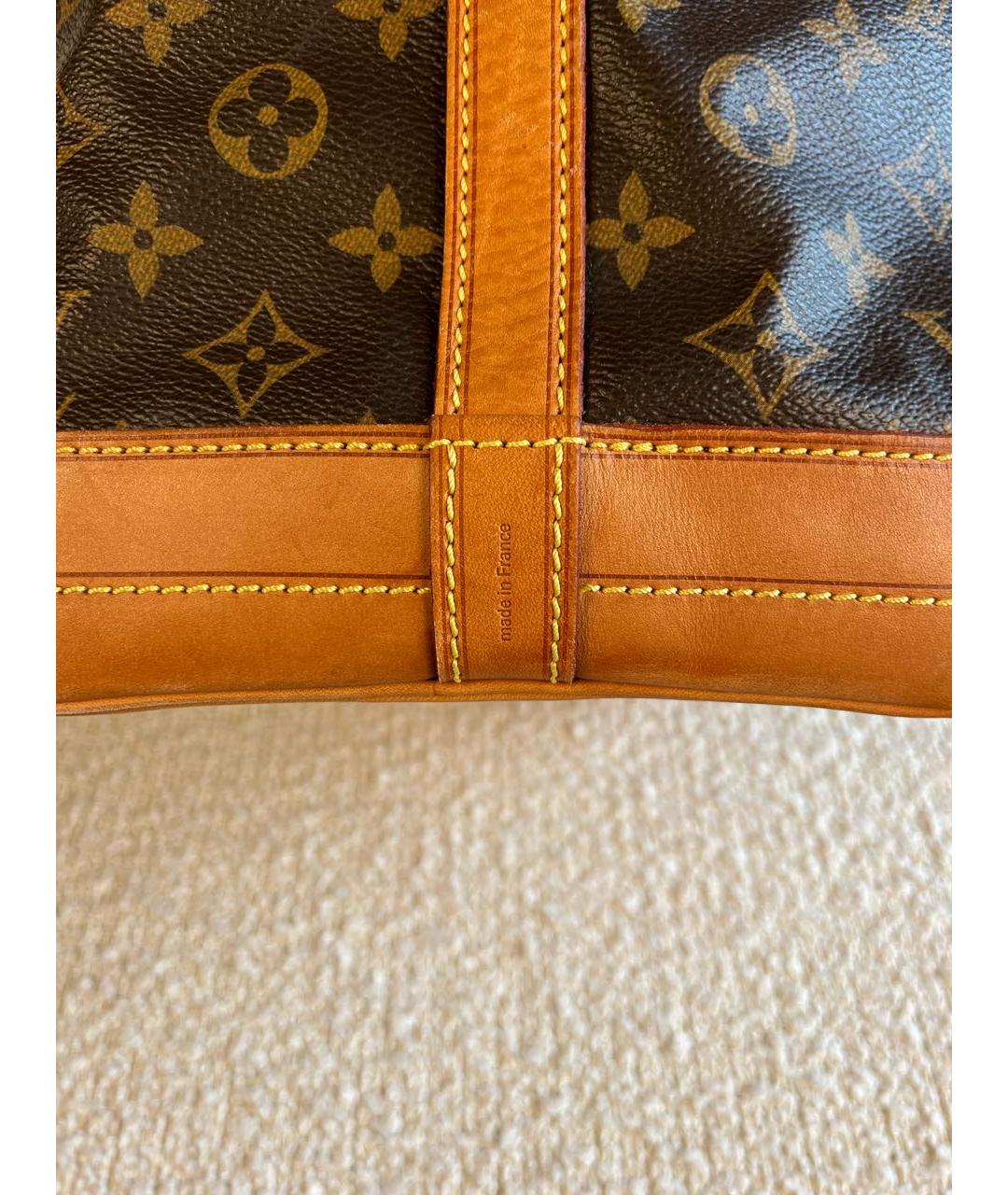 LOUIS VUITTON Коричневая кожаная сумка с короткими ручками, фото 7