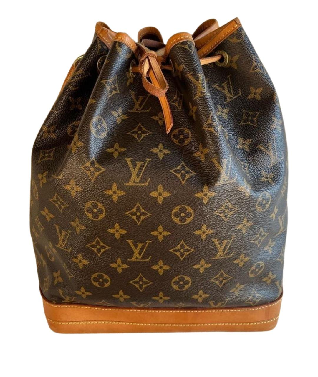 LOUIS VUITTON Коричневая кожаная сумка с короткими ручками, фото 1