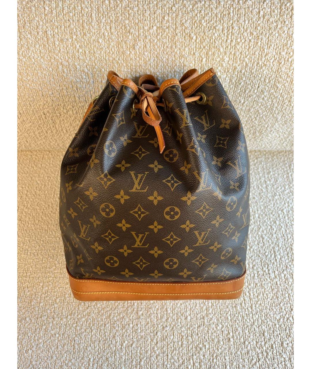 LOUIS VUITTON Коричневая кожаная сумка с короткими ручками, фото 9