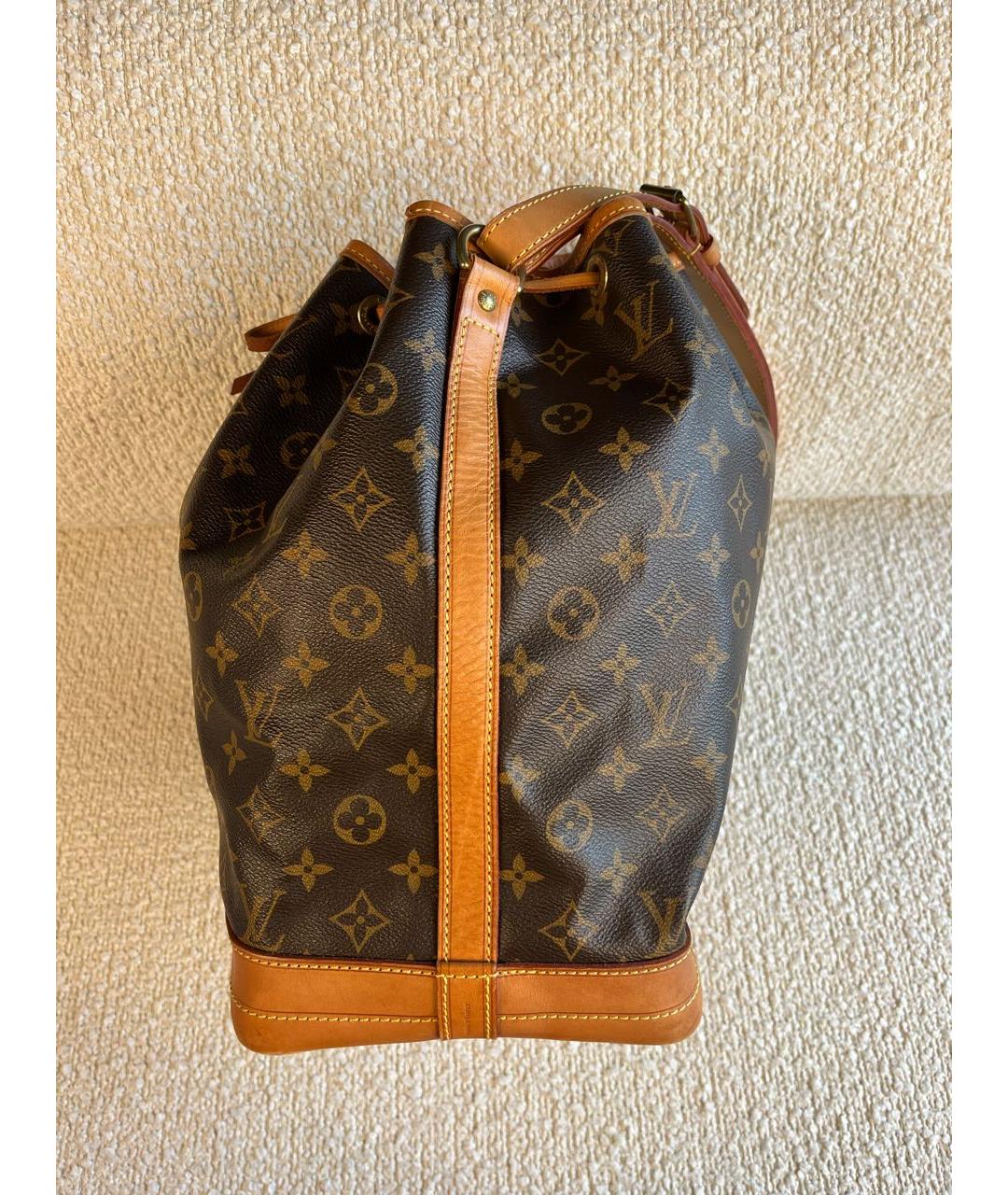 LOUIS VUITTON Коричневая кожаная сумка с короткими ручками, фото 8