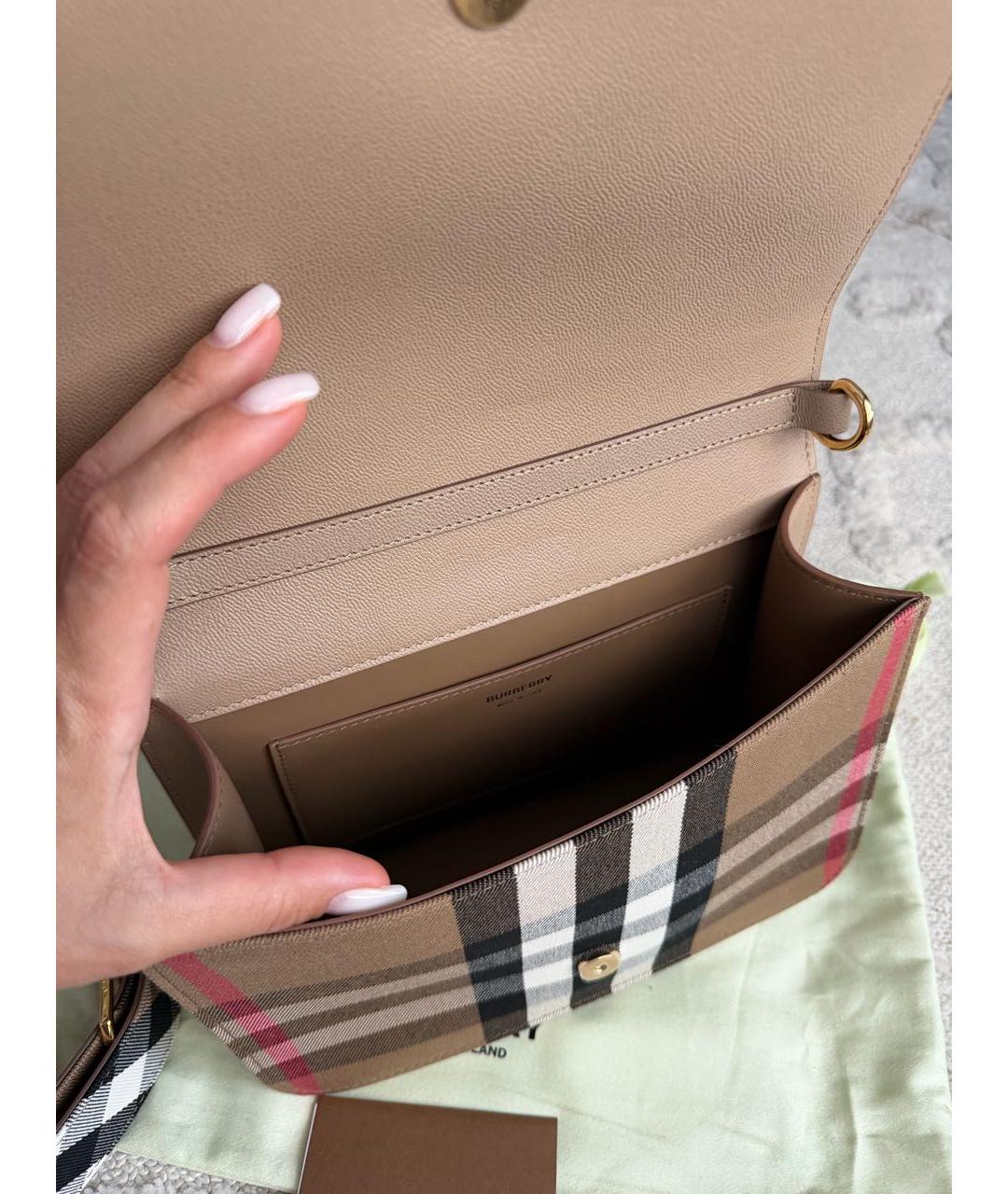 BURBERRY Коричневая кожаная сумка через плечо, фото 4