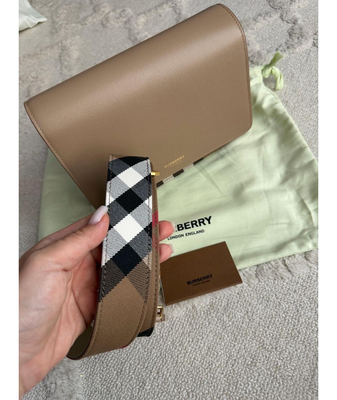 BURBERRY Коричневая кожаная сумка через плечо, фото 3