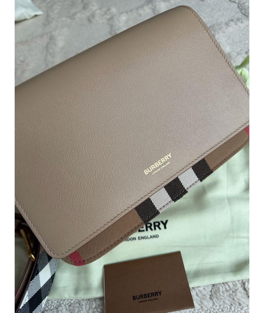 BURBERRY Коричневая кожаная сумка через плечо, фото 2