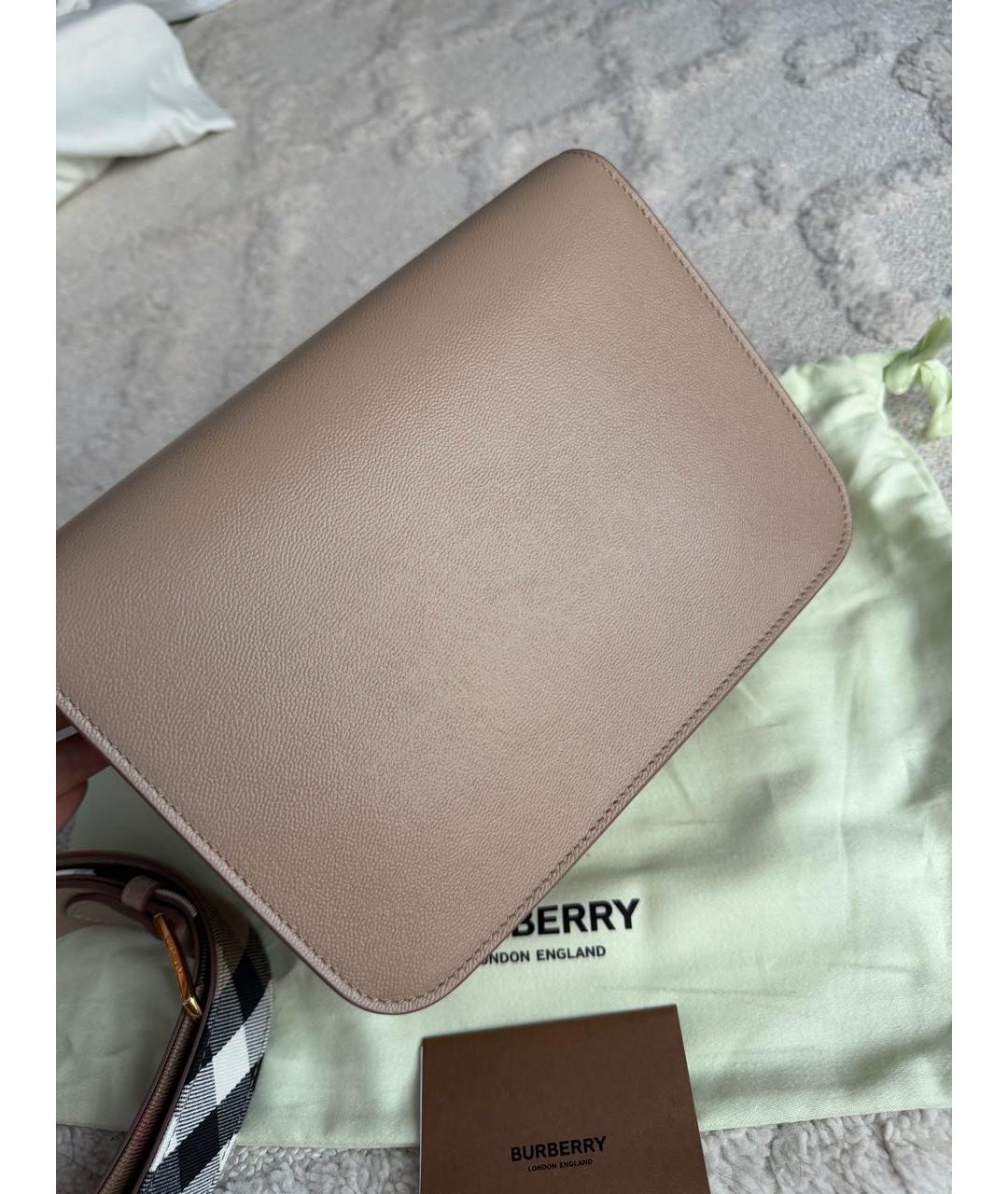 BURBERRY Коричневая кожаная сумка через плечо, фото 5