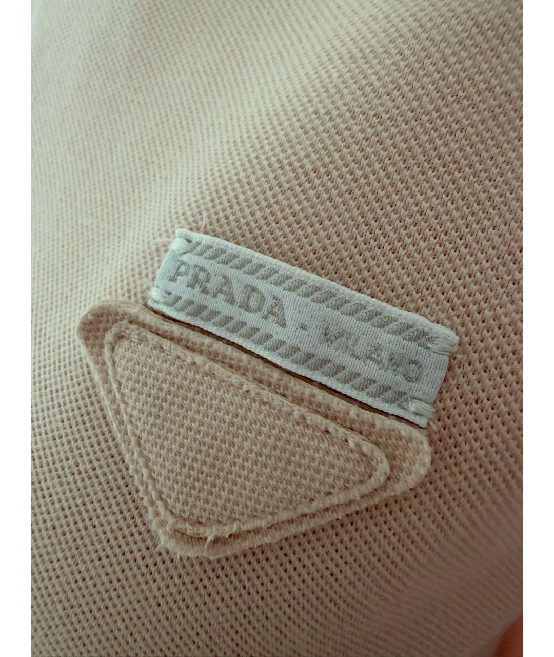 PRADA Розовая хлопковая футболка, фото 4