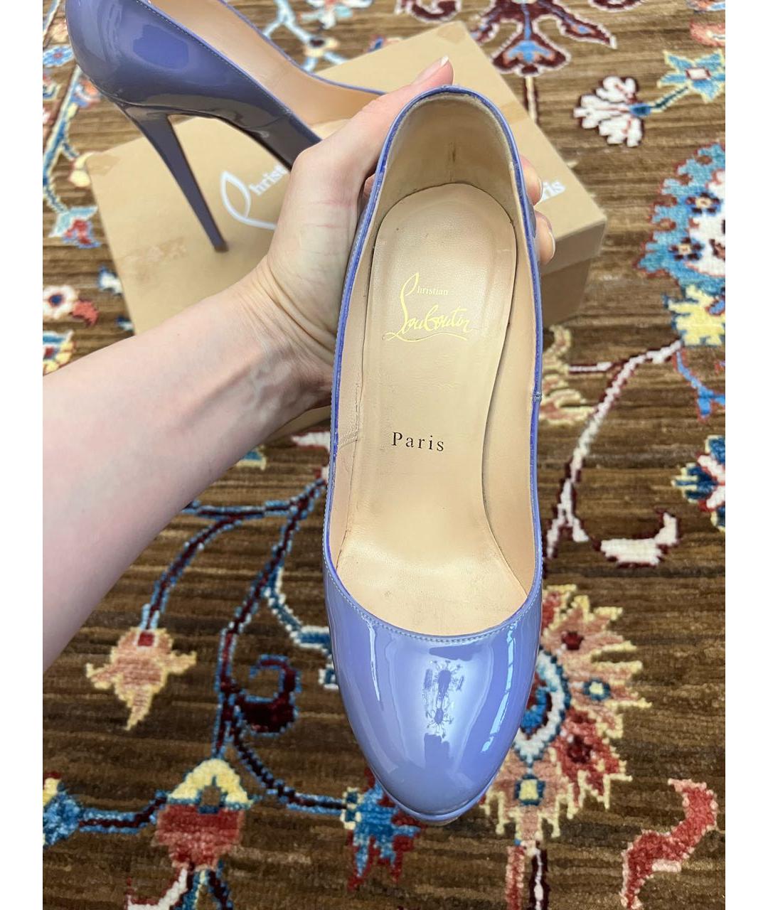 CHRISTIAN LOUBOUTIN Фиолетовые туфли из лакированной кожи, фото 4