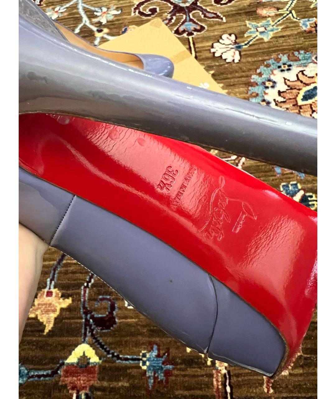 CHRISTIAN LOUBOUTIN Фиолетовые туфли из лакированной кожи, фото 7