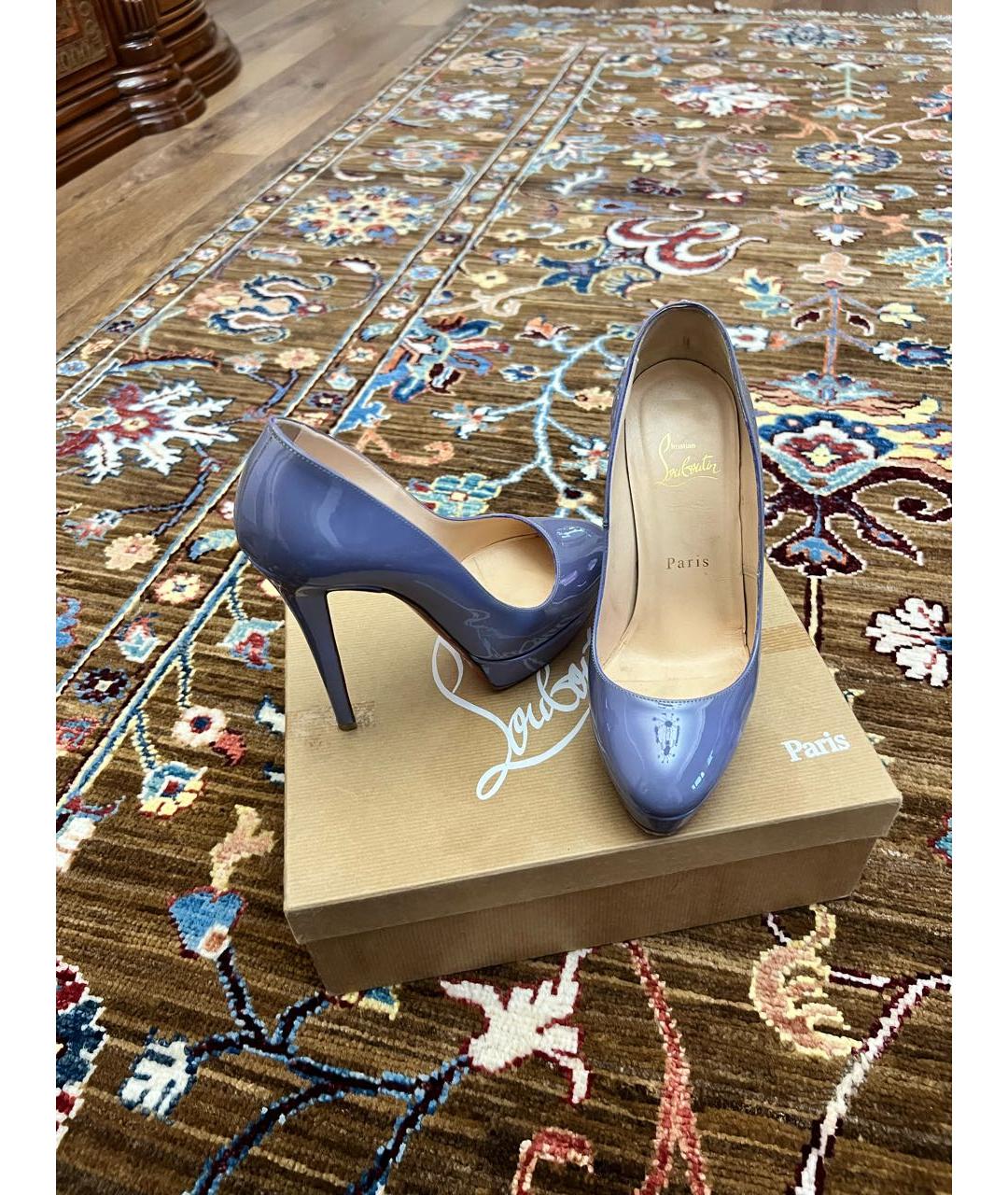 CHRISTIAN LOUBOUTIN Фиолетовые туфли из лакированной кожи, фото 3
