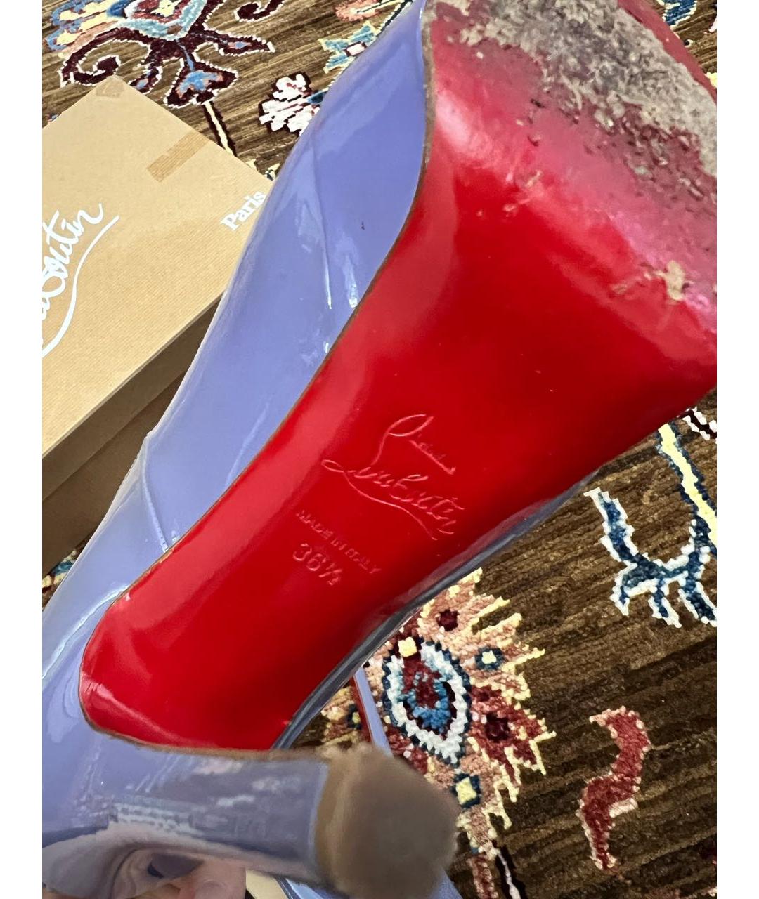CHRISTIAN LOUBOUTIN Фиолетовые туфли из лакированной кожи, фото 8