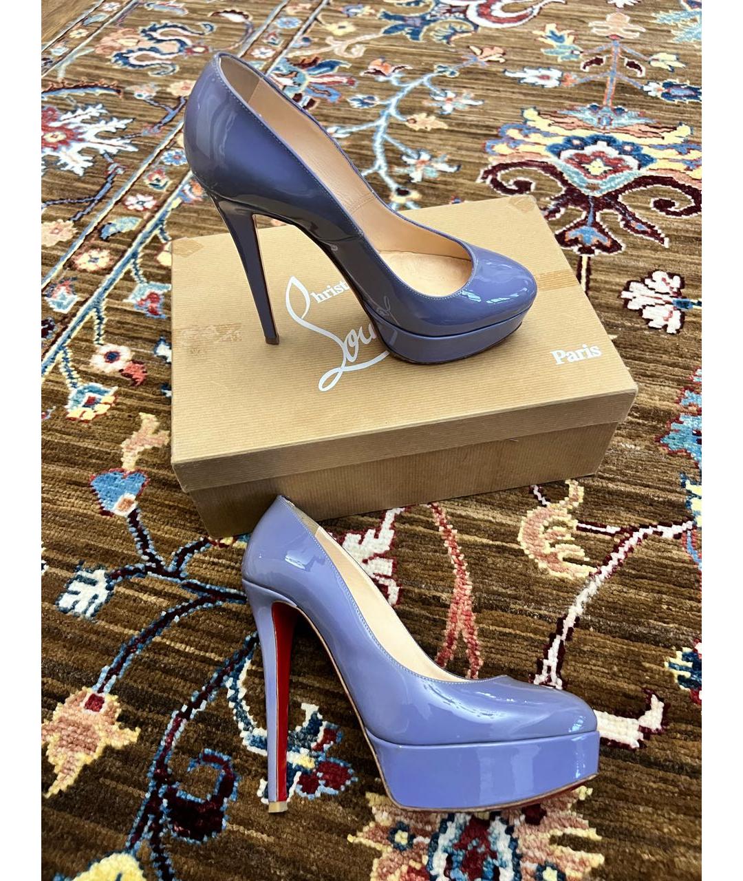 CHRISTIAN LOUBOUTIN Фиолетовые туфли из лакированной кожи, фото 9