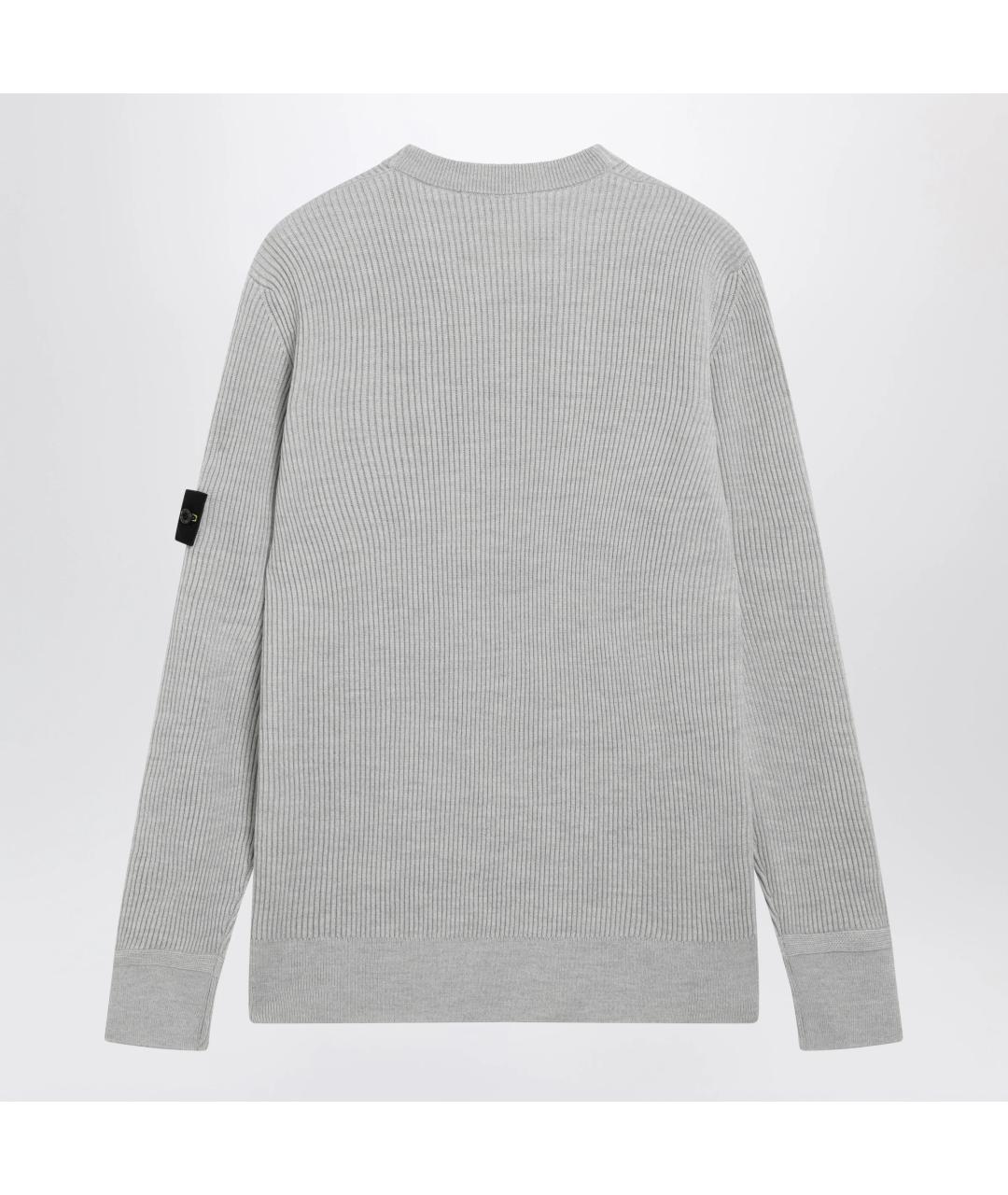 STONE ISLAND Бежевый шерстяной джемпер / свитер, фото 2
