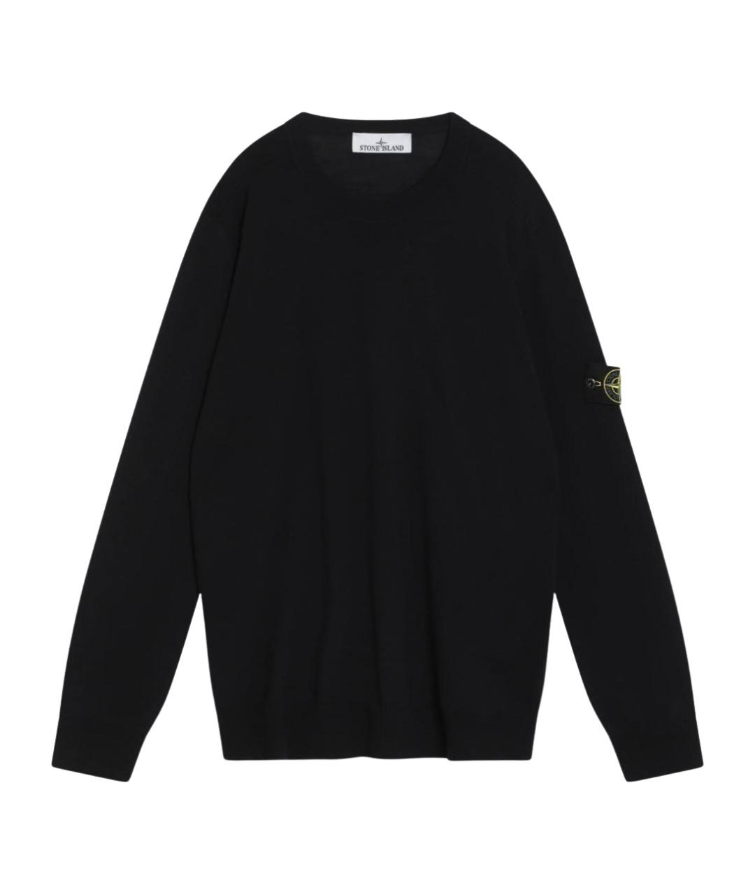 STONE ISLAND Темно-синий шерстяной джемпер / свитер, фото 1