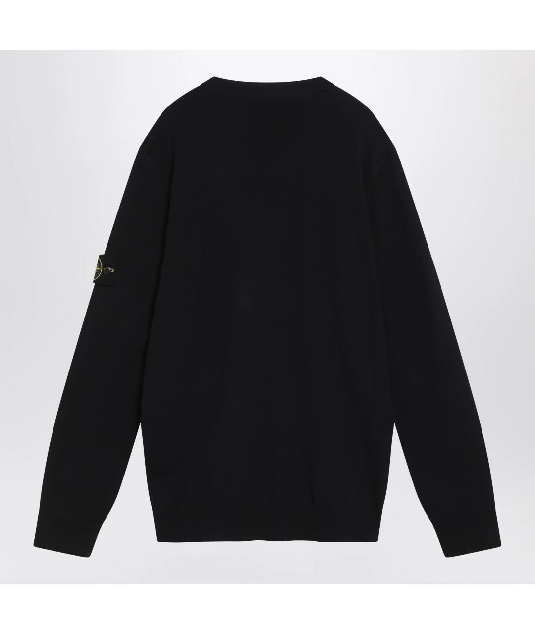 STONE ISLAND Темно-синий шерстяной джемпер / свитер, фото 2