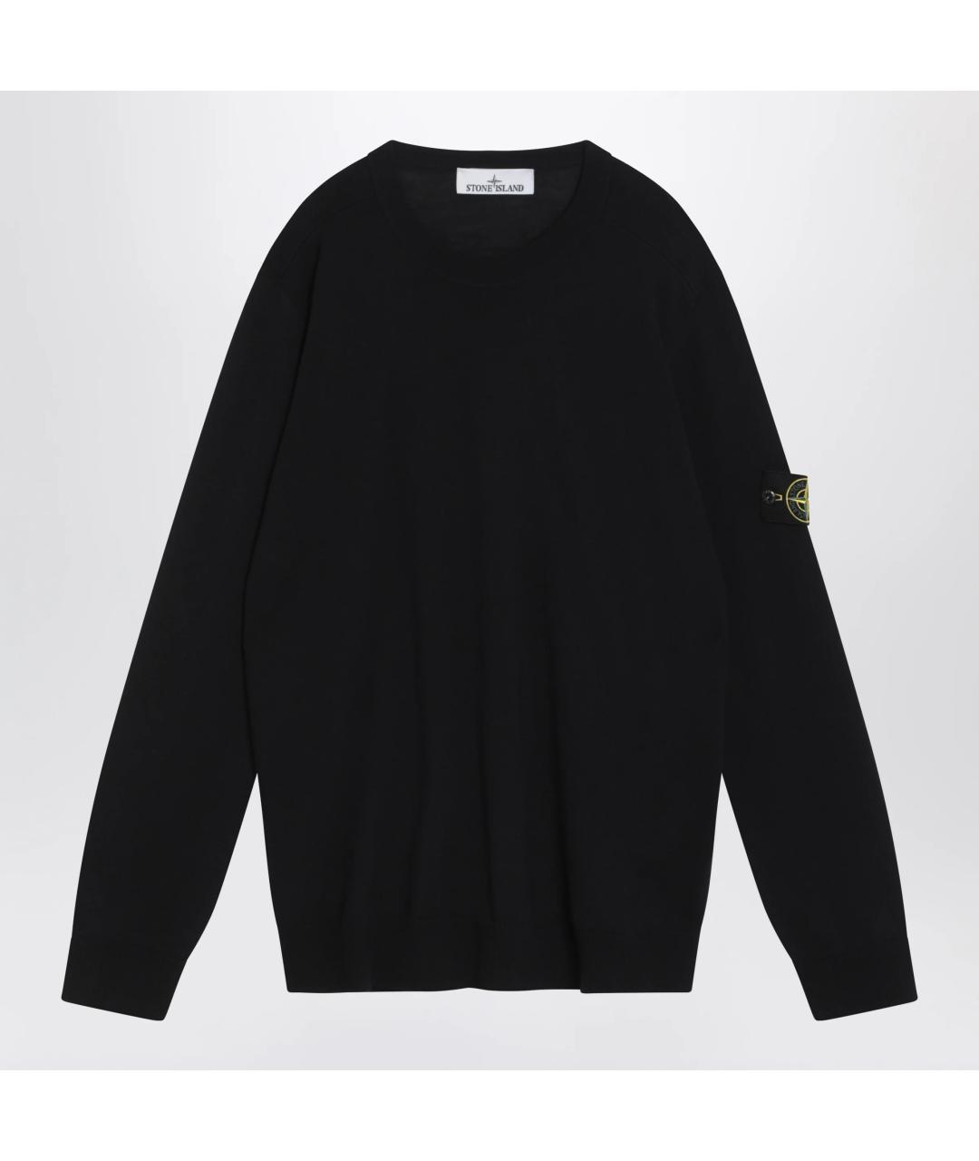 STONE ISLAND Темно-синий шерстяной джемпер / свитер, фото 3