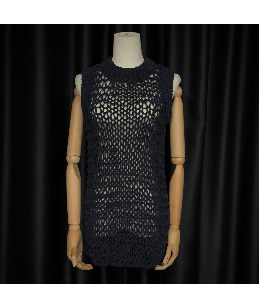 MAISON MARGIELA Темно-синяя хлопковая жилетка, фото 2