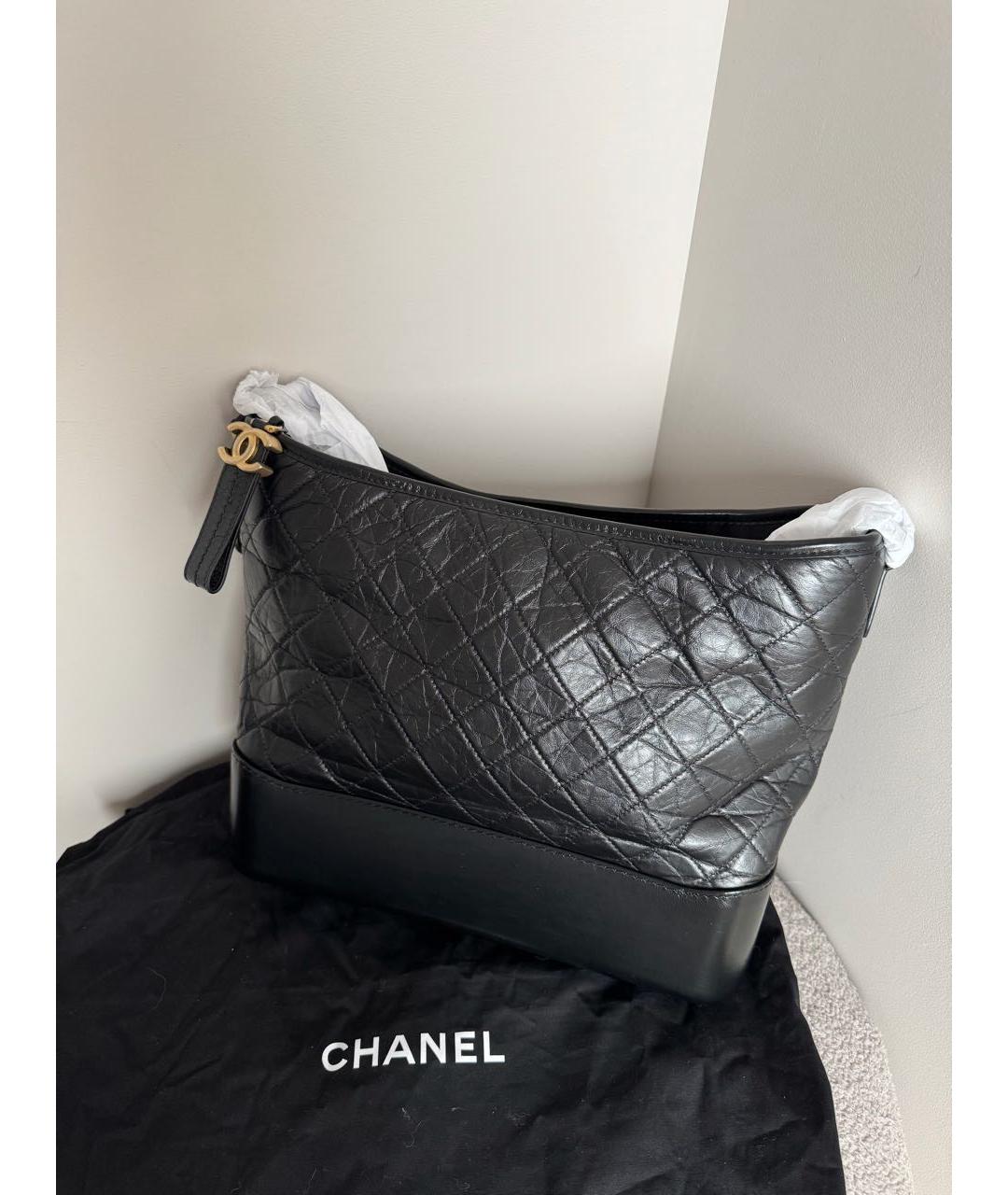 CHANEL Черная кожаная сумка через плечо, фото 3