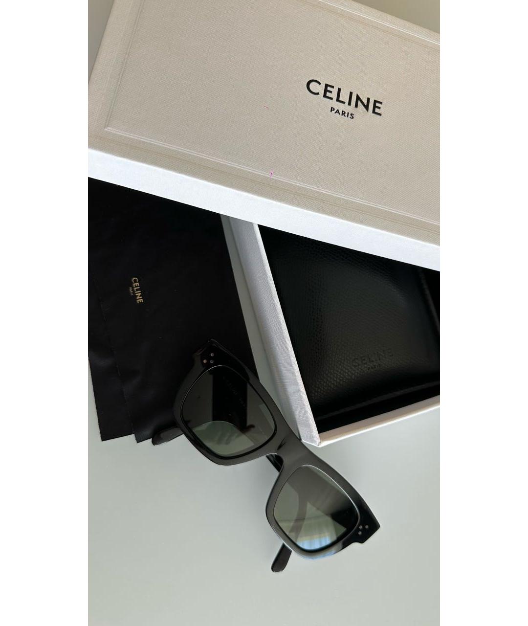 CELINE Черные пластиковые солнцезащитные очки, фото 4