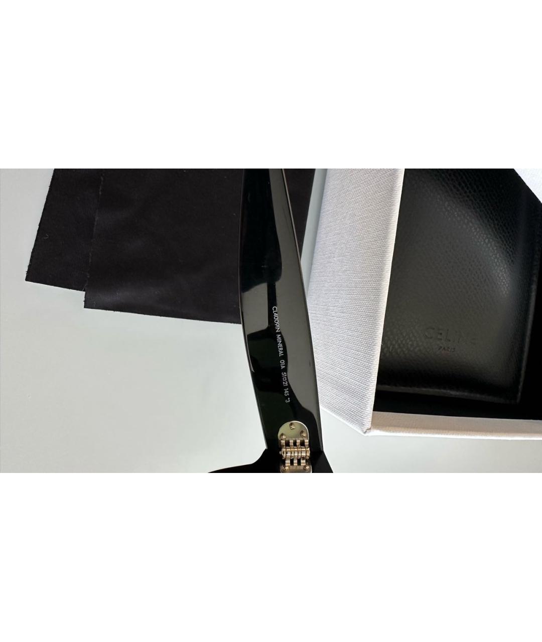 CELINE Черные пластиковые солнцезащитные очки, фото 3