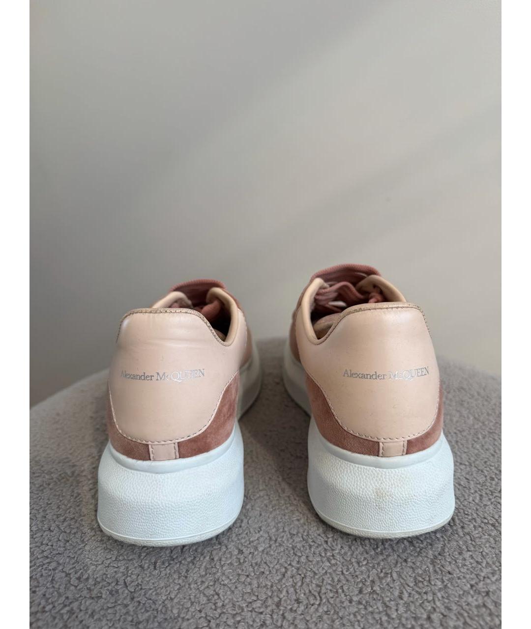 ALEXANDER MCQUEEN Розовые кожаные кроссовки, фото 8