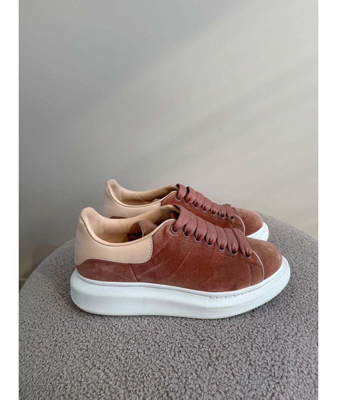 ALEXANDER MCQUEEN Розовые кожаные кроссовки, фото 9
