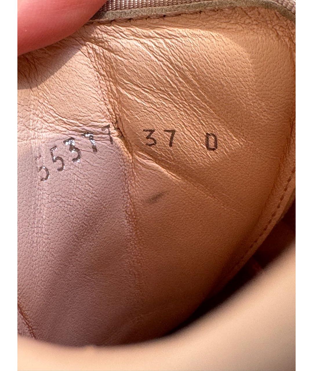 ALEXANDER MCQUEEN Розовые кожаные кроссовки, фото 5