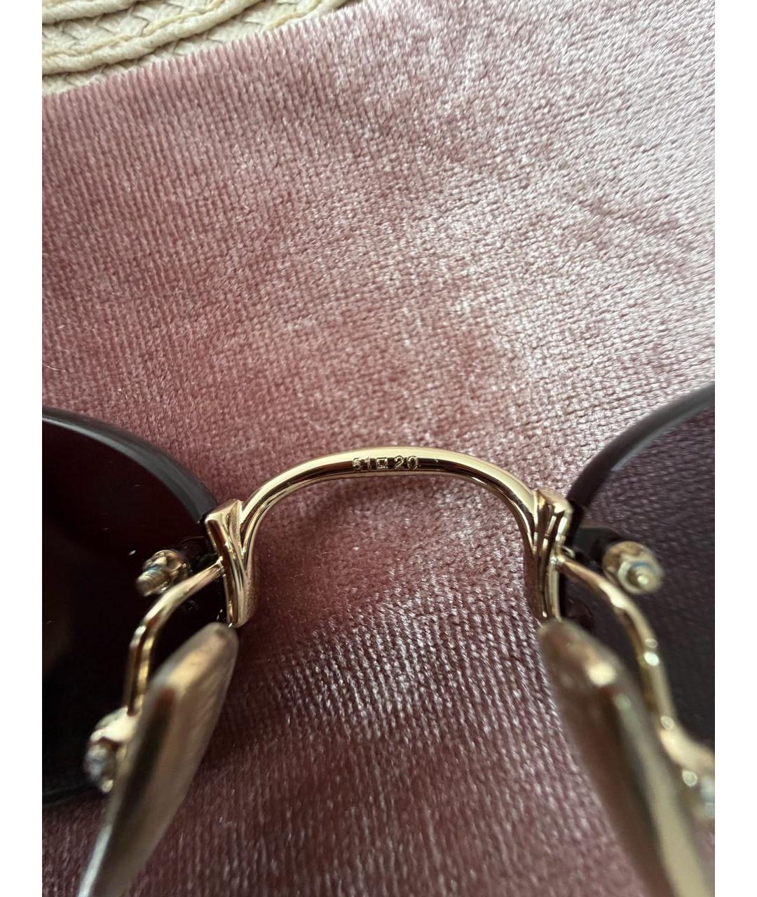 MIU MIU Черные металлические солнцезащитные очки, фото 3