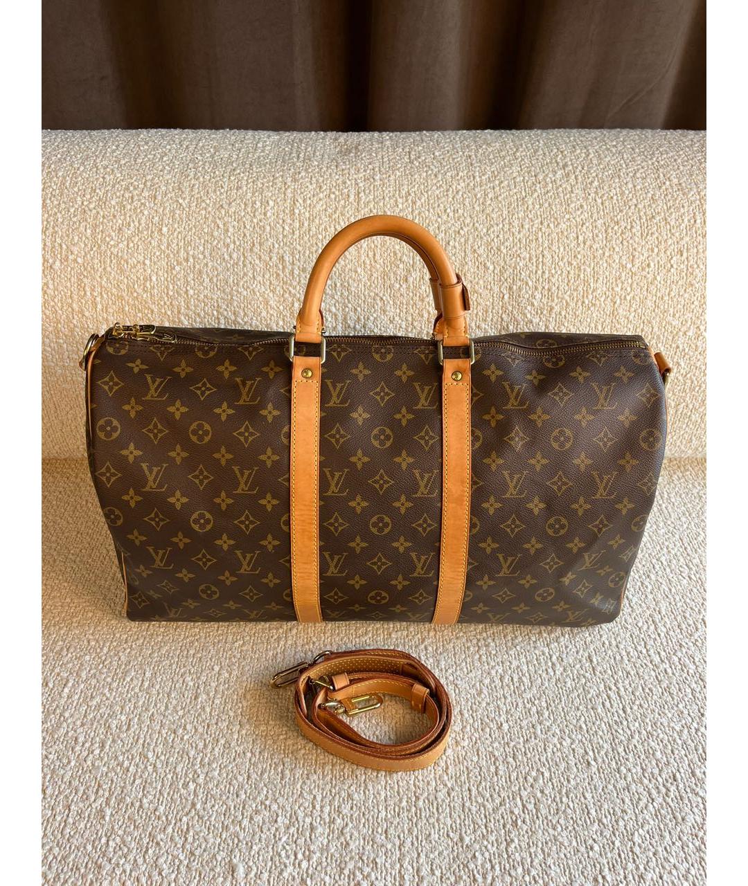 LOUIS VUITTON Коричневая дорожная/спортивная сумка, фото 3