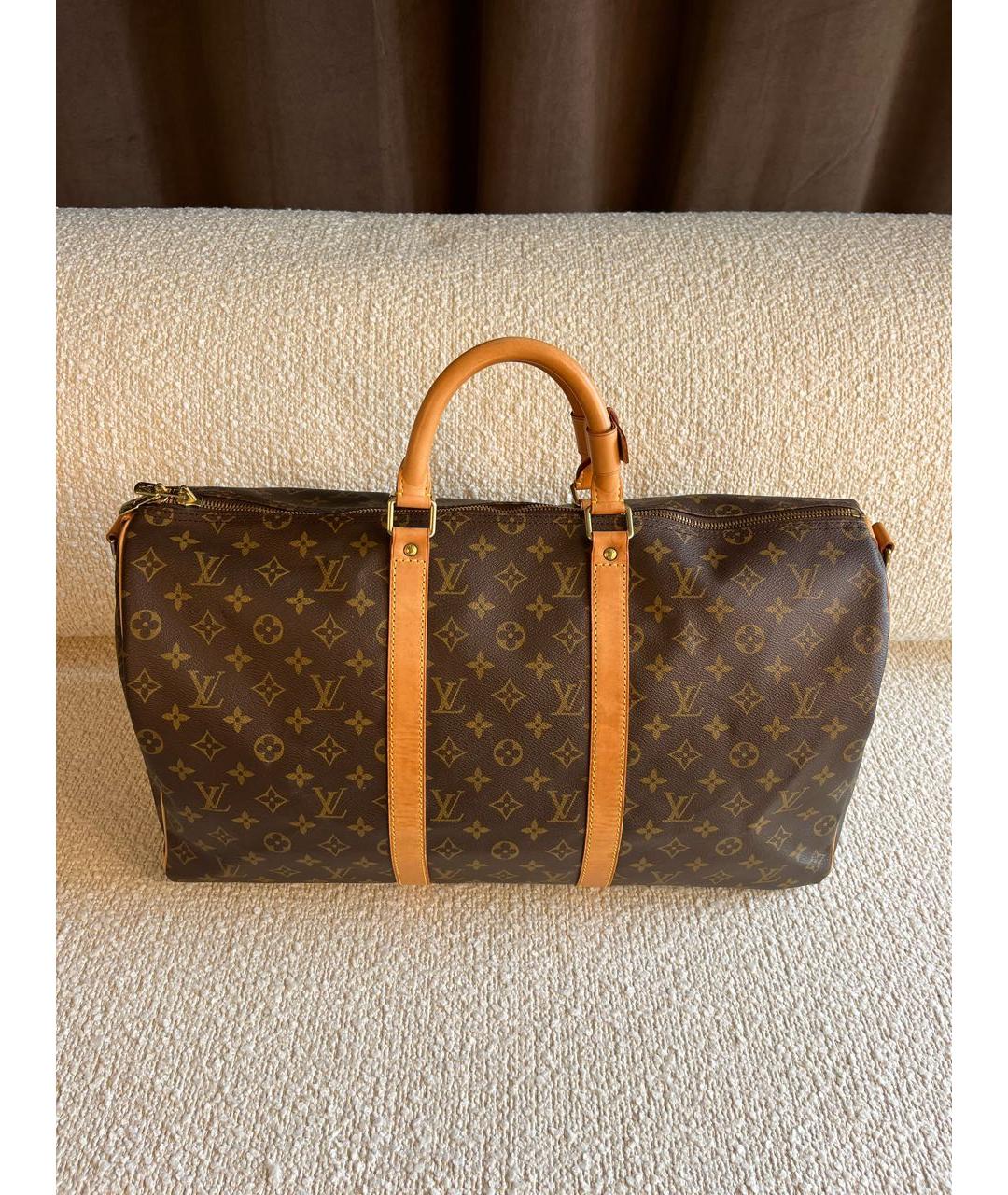 LOUIS VUITTON Коричневая дорожная/спортивная сумка, фото 9