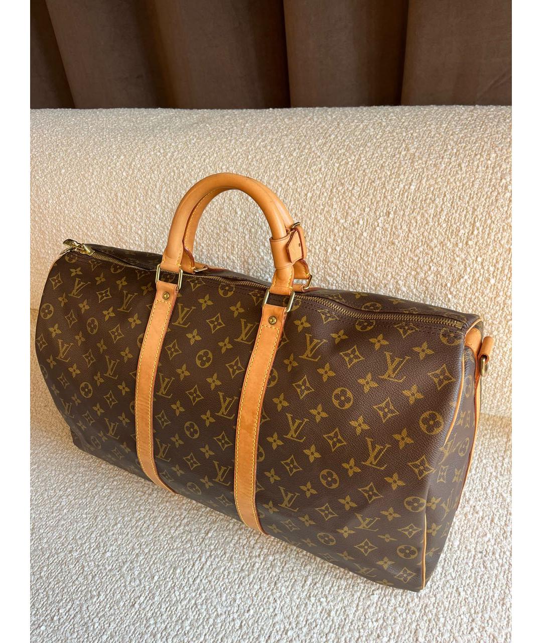 LOUIS VUITTON Коричневая дорожная/спортивная сумка, фото 5