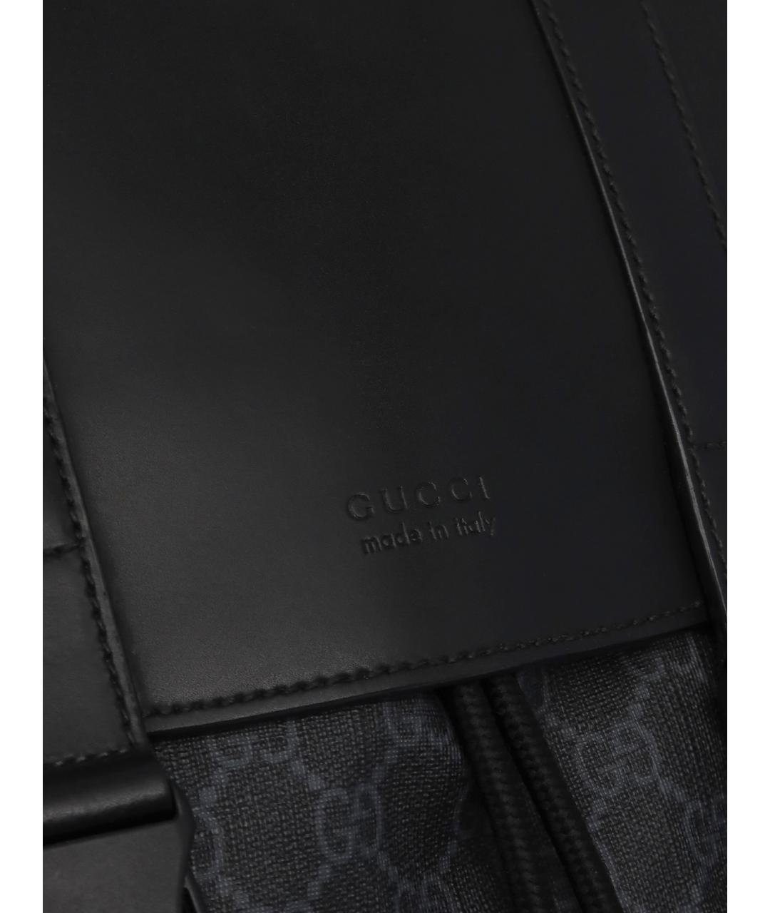 GUCCI Антрацитовый кожаный рюкзак, фото 5