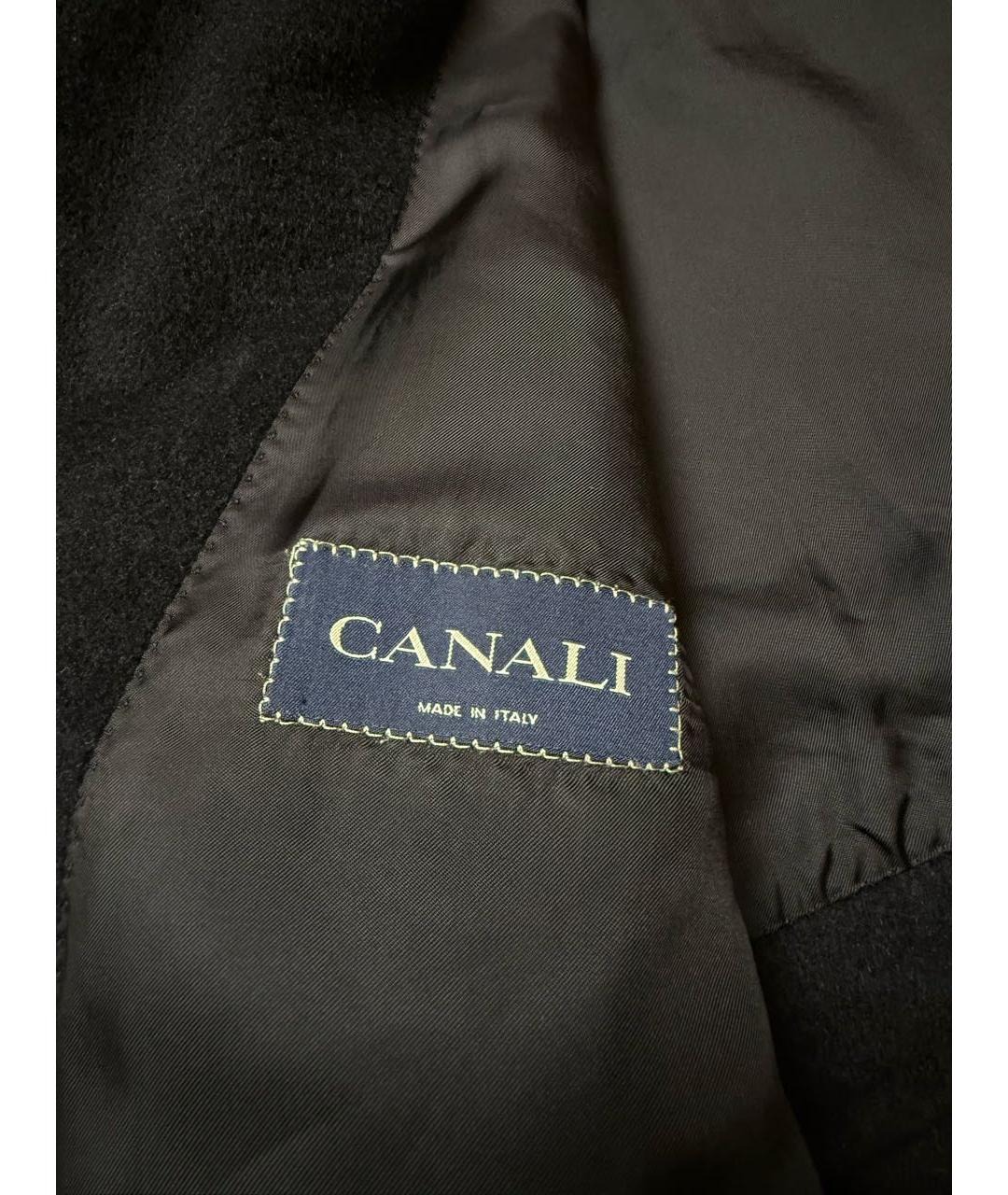 CANALI Черное шерстяное пальто, фото 5