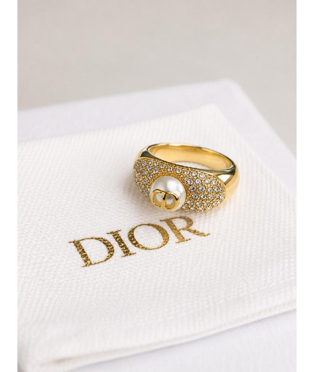 CHRISTIAN DIOR Золотое металлическое кольцо, фото 2