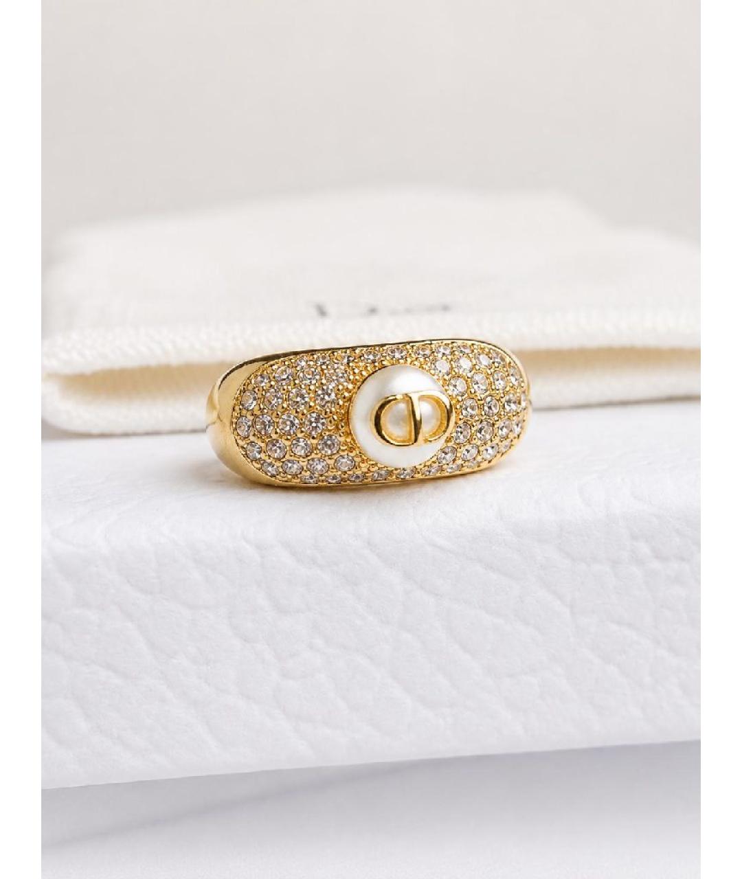 CHRISTIAN DIOR Золотое металлическое кольцо, фото 3
