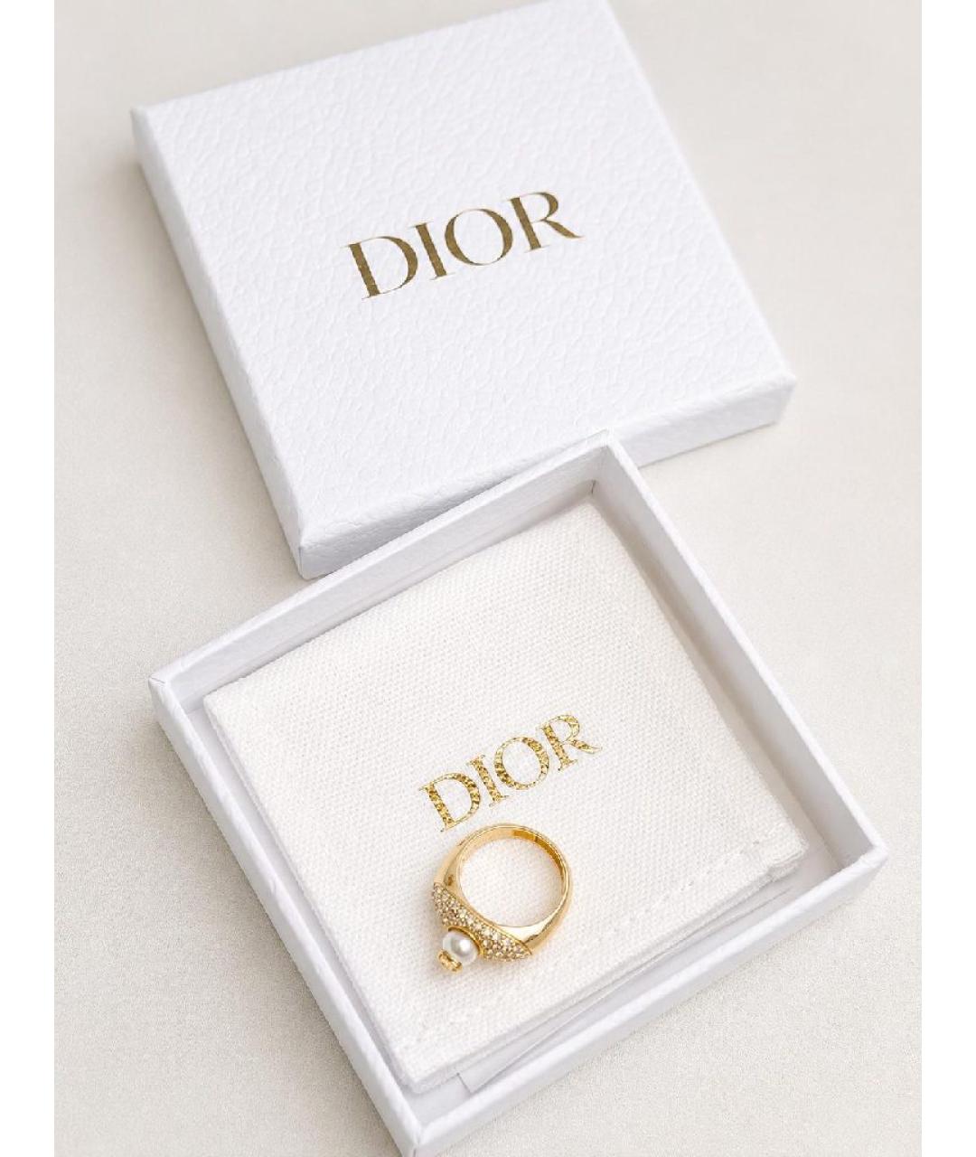 CHRISTIAN DIOR Золотое металлическое кольцо, фото 6