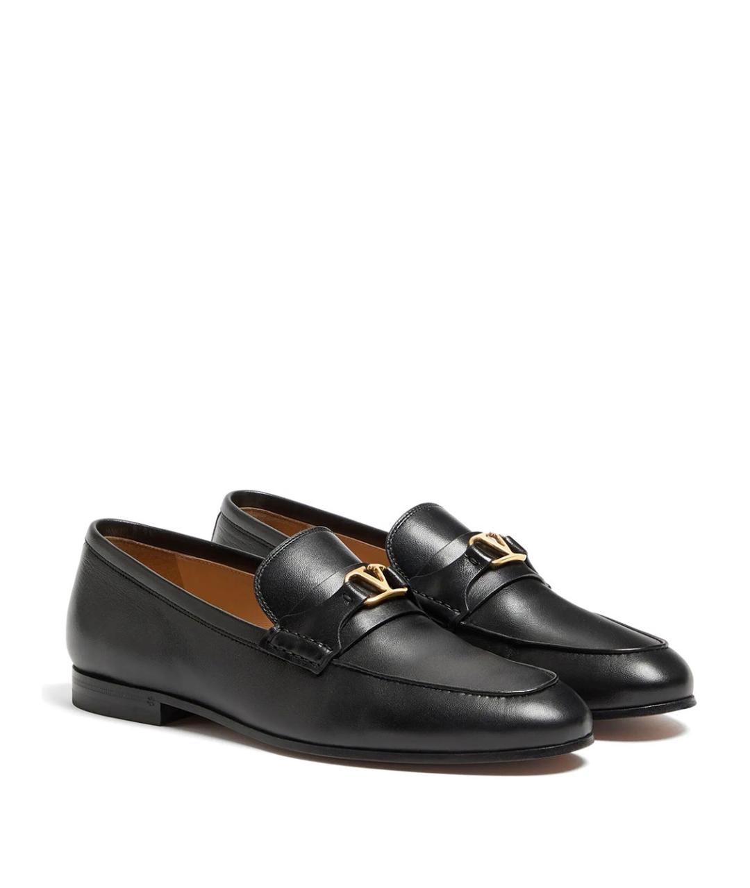 VALENTINO Черные кожаные лоферы, фото 2