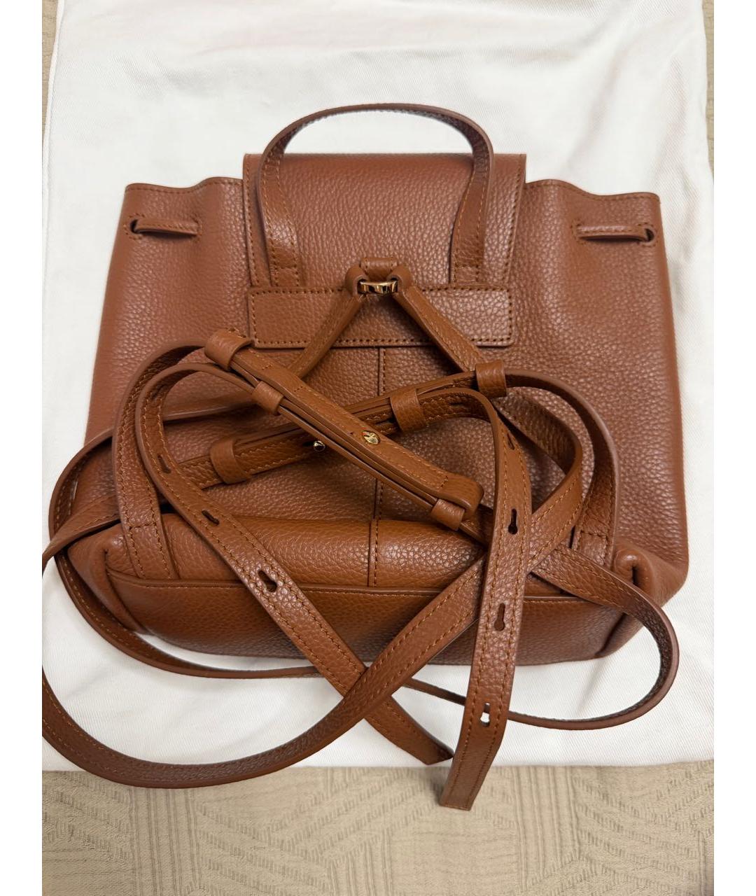 FERRAGAMO Коричневый кожаный рюкзак, фото 4