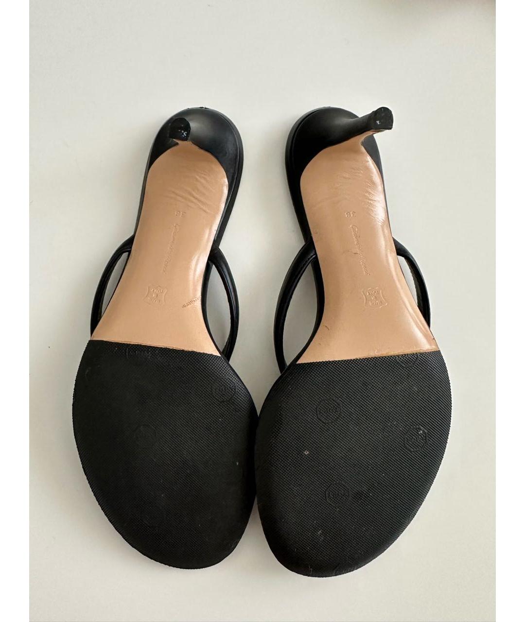 GIANVITO ROSSI Черные кожаные мюли, фото 6