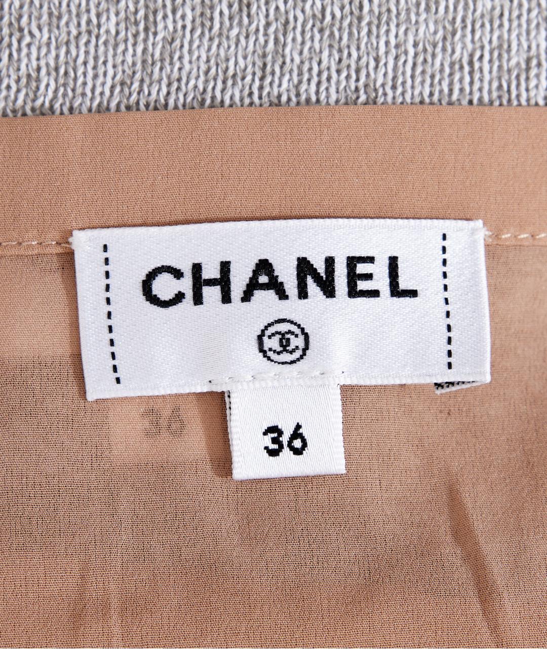 CHANEL Серый хлопковый костюм с юбками, фото 4