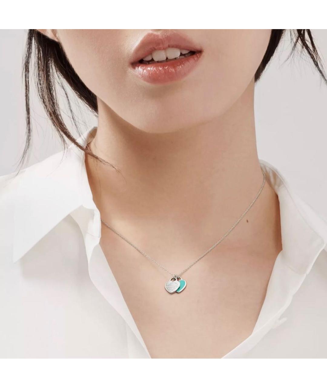 TIFFANY&CO Бирюзовая серебряная цепочка, фото 2