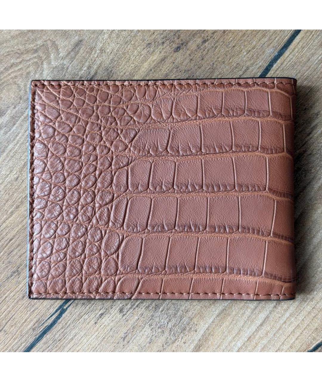 BRUNELLO CUCINELLI Коричневый кошелек из экзотической кожи, фото 2