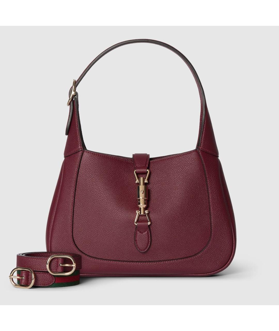 GUCCI Бордовая кожаная сумка через плечо, фото 7