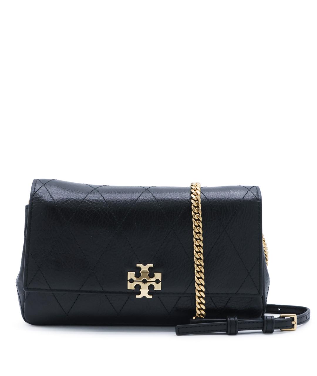 TORY BURCH Черная кожаная сумка через плечо, фото 1