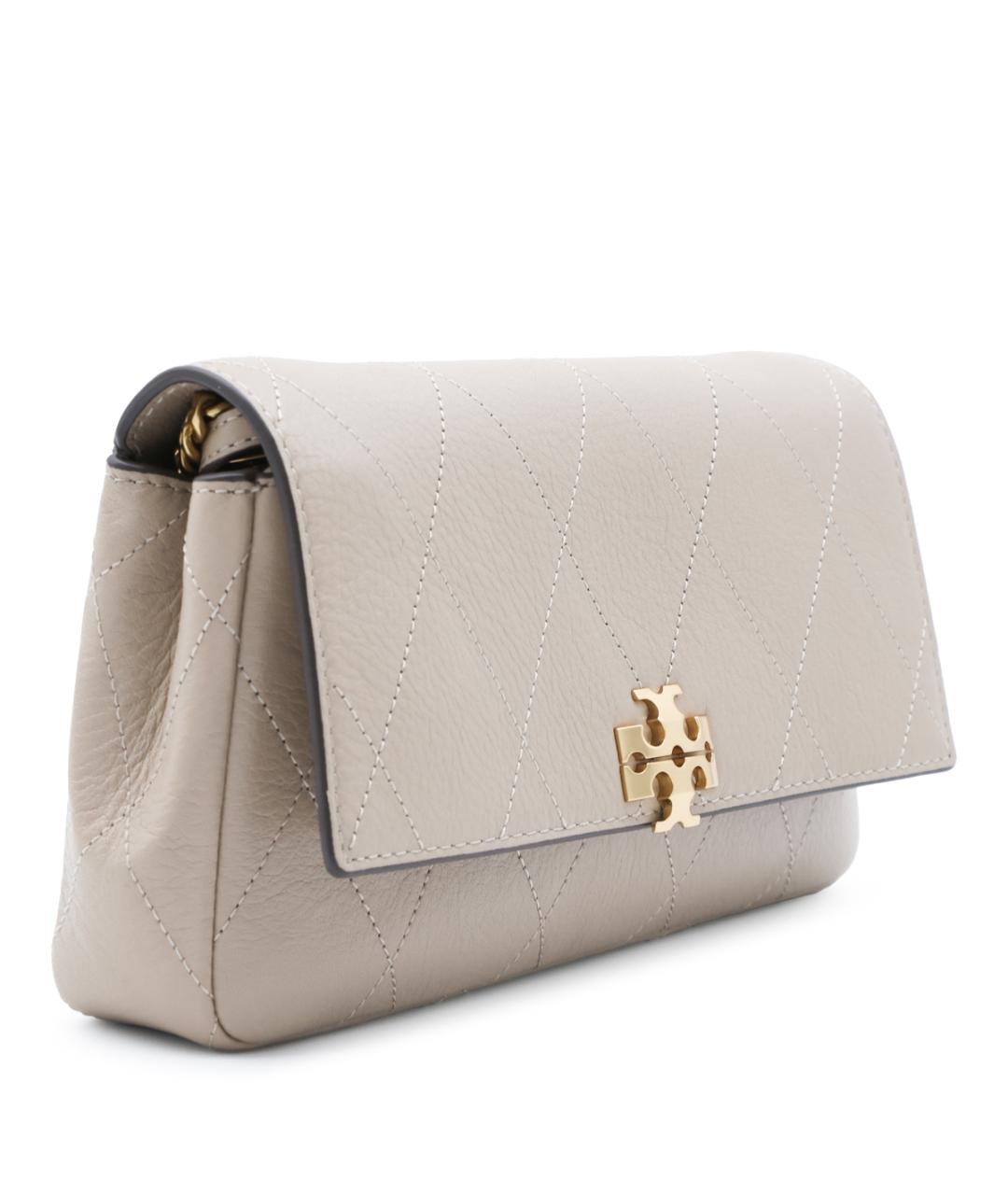 TORY BURCH Бежевая кожаная сумка через плечо, фото 3