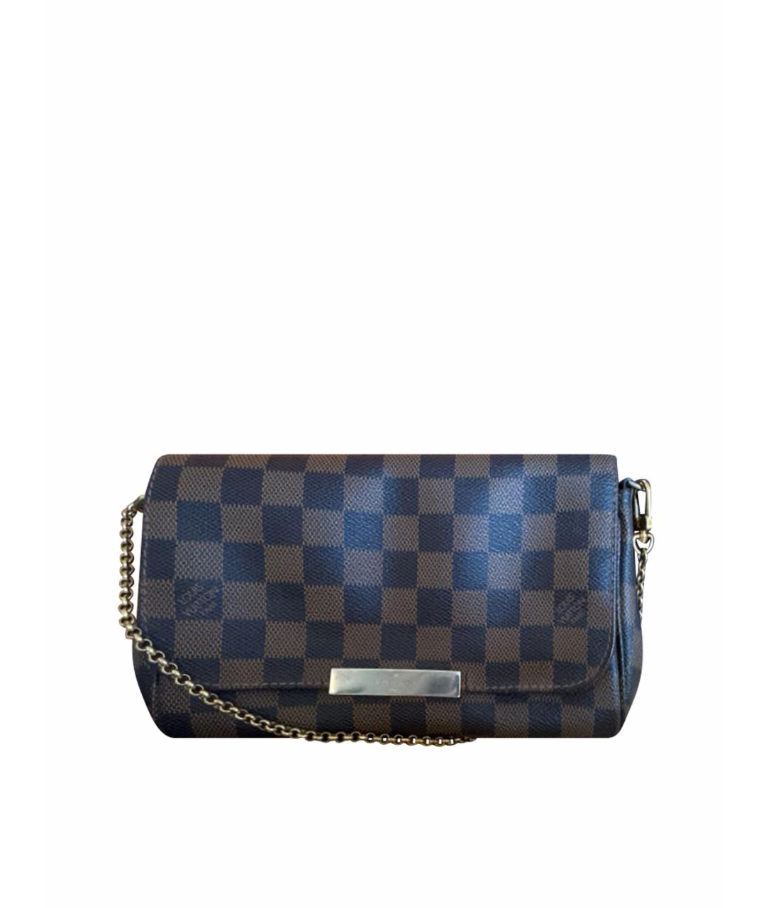 LOUIS VUITTON Коричневая кожаная сумка через плечо, фото 1