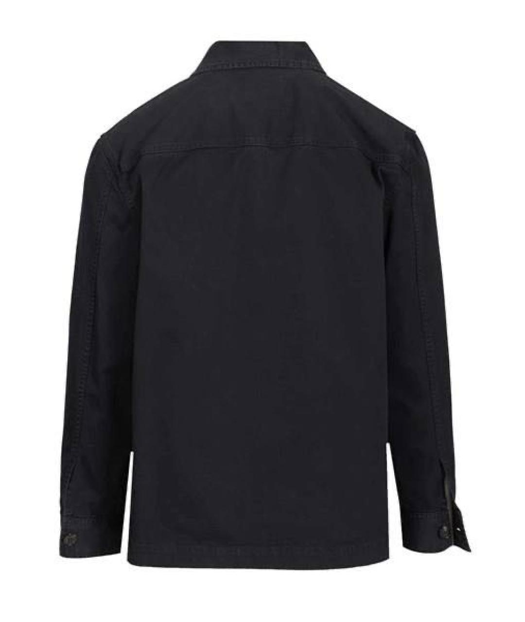 SAINT LAURENT Темно-синяя хлопковая куртка, фото 2